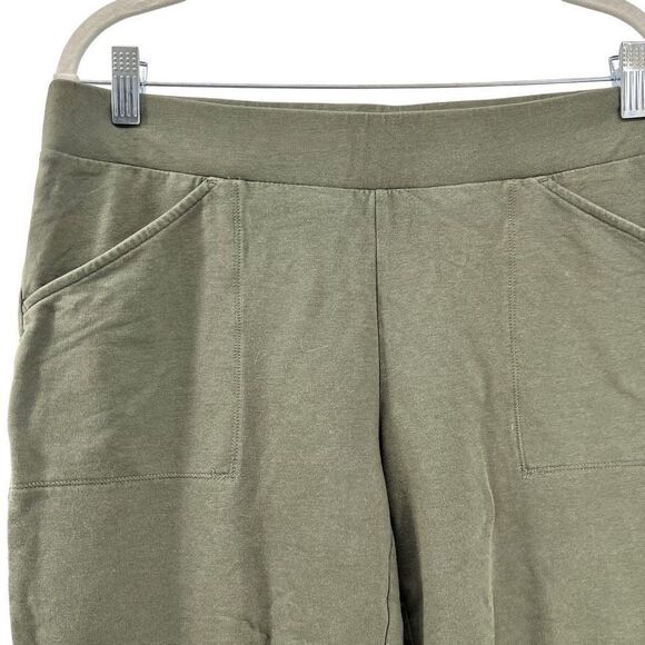 Pure Jill Olive Green Knit Pull On‎ Pocket Joggers Comfy Casual Pima Cotton S - Picture 8 of 8